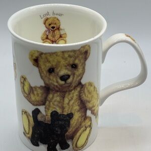 LOST BEAR Coffee Mug Tea Cup 12 Oz Roy Kirkham England Bone China Teddy Dusty